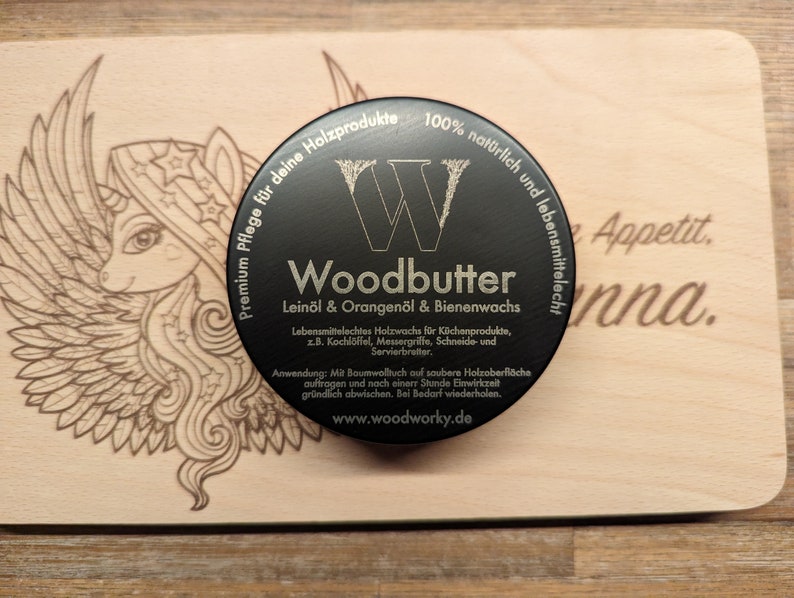 Premium wood butter from Woodworky natural and food-safe protection for cutting boards, furniture, solid wood and wooden surfaces image 6