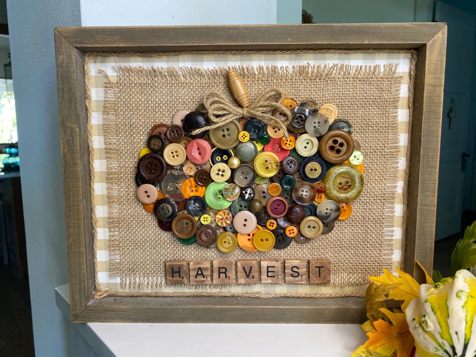 Vintage Button Pumpkin - Etsy