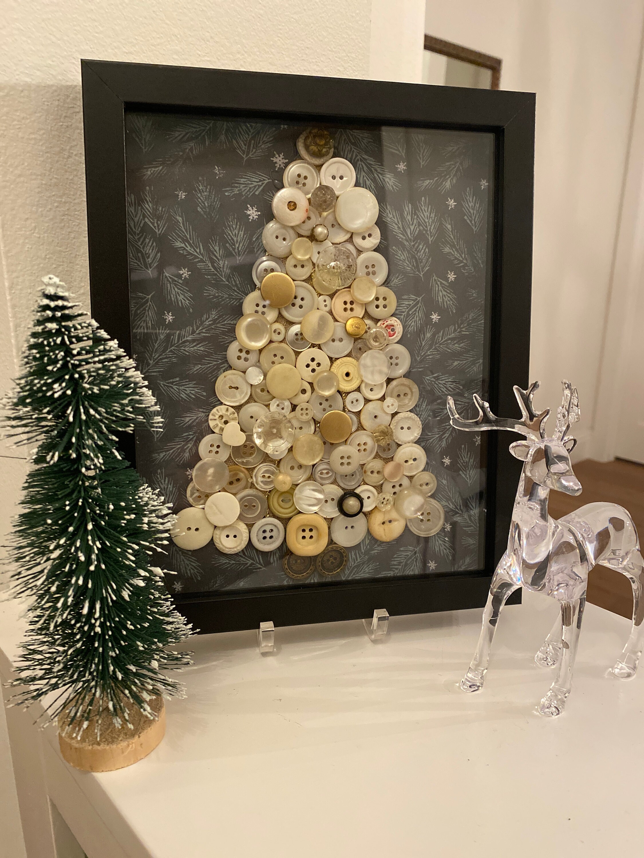 Vintage Button Christmas Tree Etsy