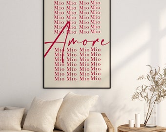 Boho Amore Väggkonsttryck (digital nedladdning)