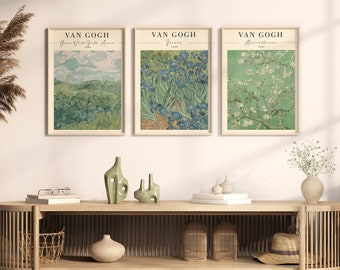Van Gogh Exhibition Poster Set of 3, Modern Art Prints (Digital Download)