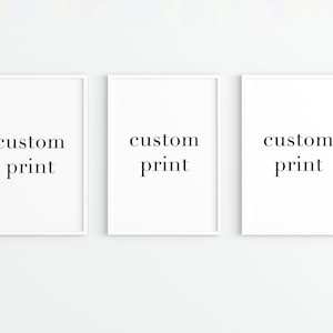 Conjunto de 3 impressões personalizadas