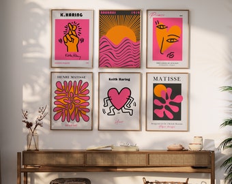 Haring Matisse Picasso Bauhaus Art Exhibition Prints, Set of 6 (Digital Download)