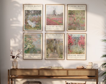 Claude Monet Exhibition Art Print Set of 6 (Digital Download)