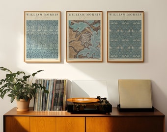 William Morris konstutställningsaffischtryck, set med 3 (digital nedladdning)