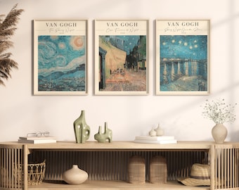Van Gogh Exhibition Art Prints Set of 3 (Digital Download)