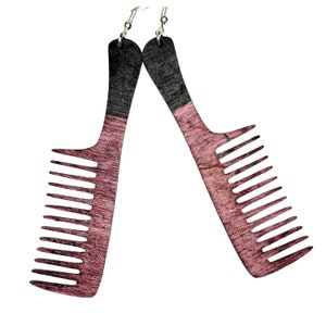 Wood Combs Earrings
