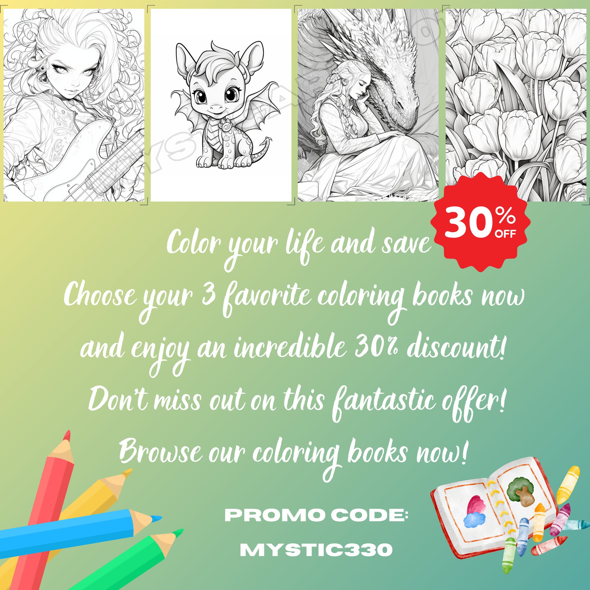 Daffodil Flower Girl Coloring Book – 30 Page Grayscale Art (printable ...
