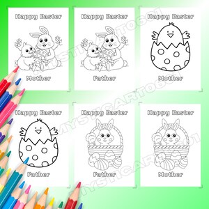easter coloring, greeting card, coloring sheet, easter gifts, easter card, printable easter, easter for kids, coloring pictures, kids coloring book, instant download, grandparents card, easter greeting, personalized card