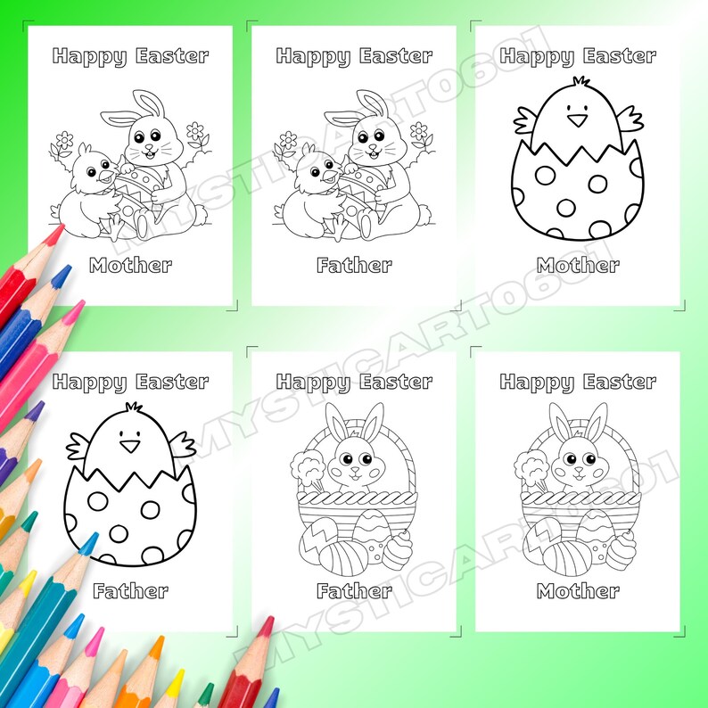 easter coloring, greeting card, coloring sheet, easter gifts, easter card, printable easter, easter for kids, coloring pictures, kids coloring book, instant download, grandparents card, easter greeting, personalized card