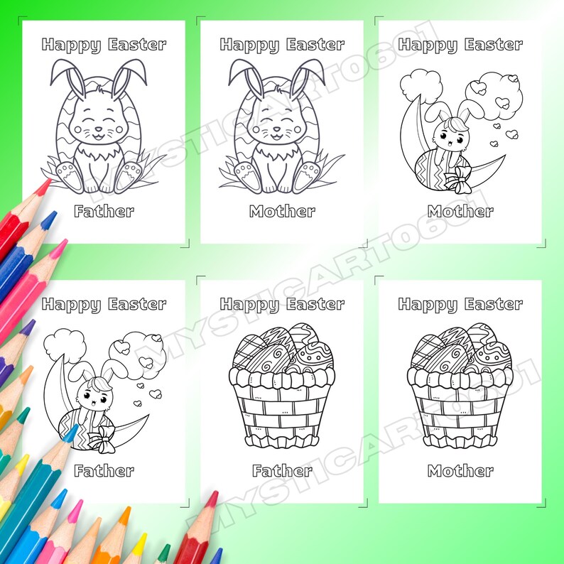 easter coloring, greeting card, coloring sheet, easter gifts, easter card, printable easter, easter for kids, coloring pictures, kids coloring book, instant download, grandparents card, easter greeting, personalized card