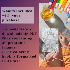 Circus Coloring Book, Artistic Circus Life to Color for Adults, Instant Download, Printable PDF
