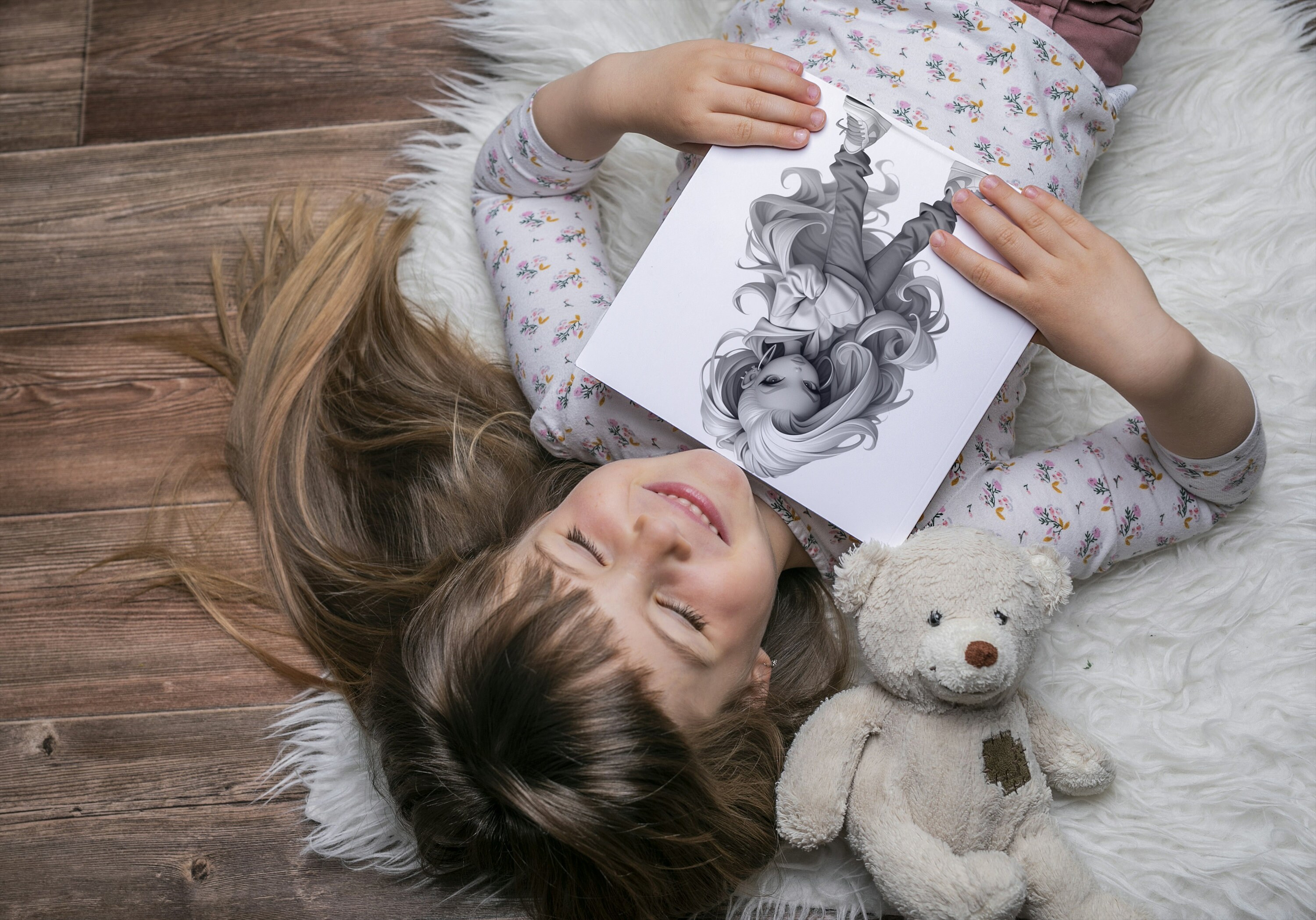 Girls Grayscale Coloring Book – 30 Page Fashion Illustrations (PDF - Etsy