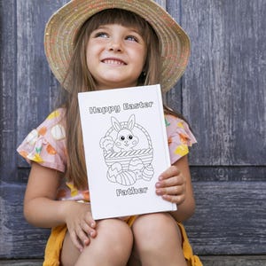 easter coloring, greeting card, coloring sheet, easter gifts, easter card, printable easter, easter for kids, coloring pictures, kids coloring book, instant download, grandparents card, easter greeting, personalized card