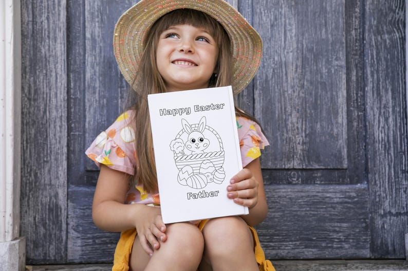 easter coloring, greeting card, coloring sheet, easter gifts, easter card, printable easter, easter for kids, coloring pictures, kids coloring book, instant download, grandparents card, easter greeting, personalized card
