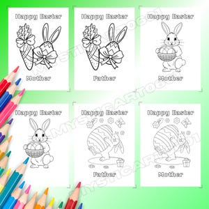 easter coloring, greeting card, coloring sheet, easter gifts, easter card, printable easter, easter for kids, coloring pictures, kids coloring book, instant download, grandparents card, easter greeting, personalized card
