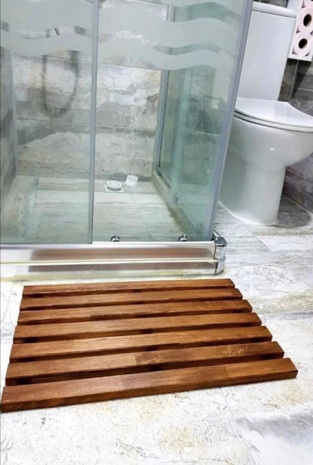 Wooden Bath Mat Home & Living Bath Mat Wooden Bath Mat Etsy UK