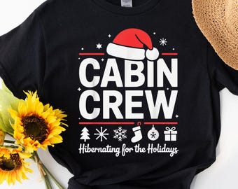 Cabin Crew Hibernating for the Holidays Shirt – Funny Christmas Flight Attendant Tee – Aviation Holiday Gift