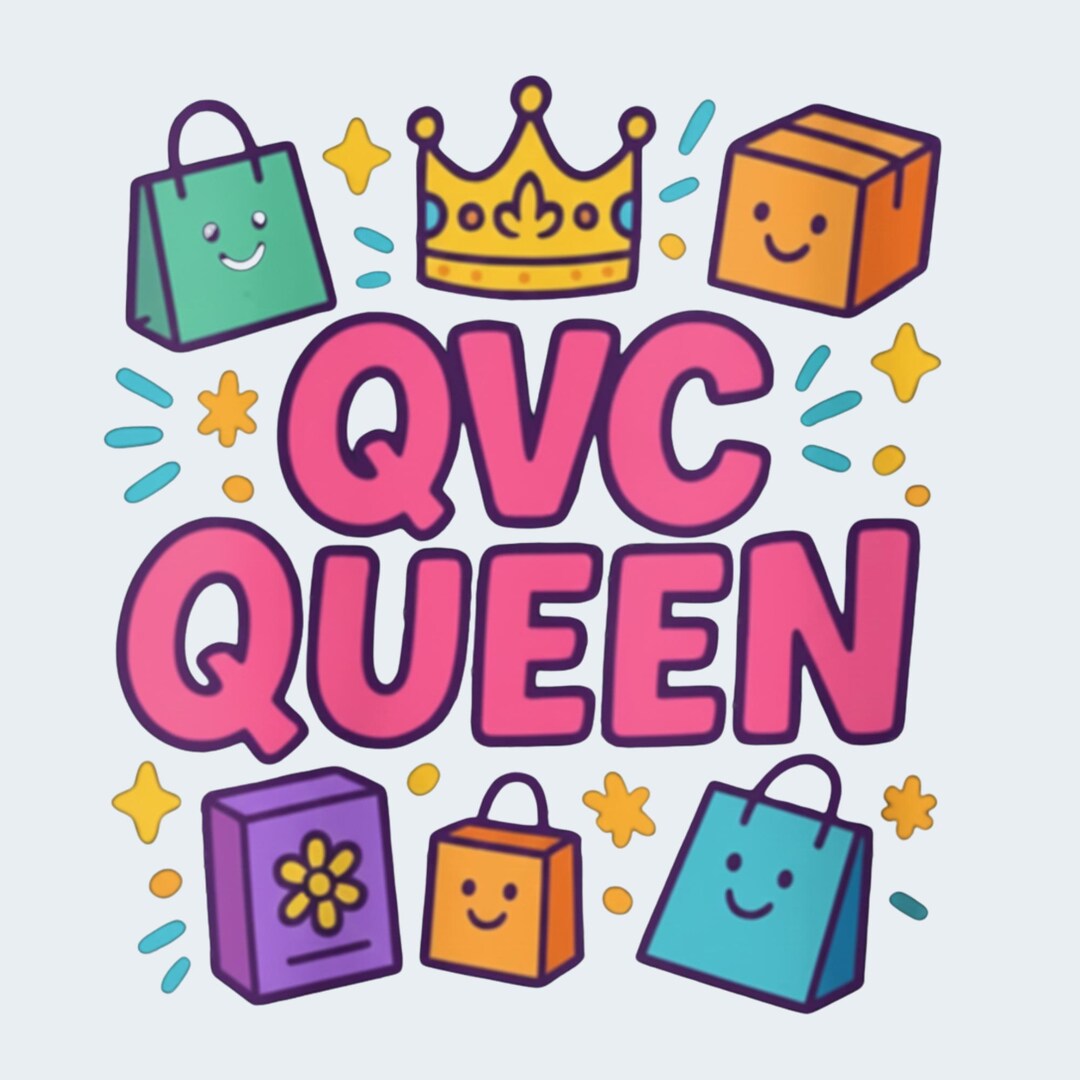 Qvc Graphics Womens QVC Queen PNG, Funny V-neck T-shirt Design, Supercoolstore ...