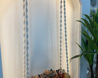 Macrame Rope Wooden Tree Swing, Indoor Outdoor