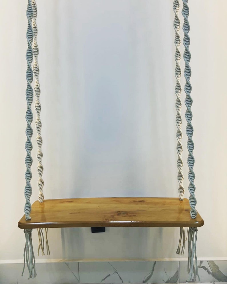Wooden tree swing indoor swing adult tree swing with rope wooden