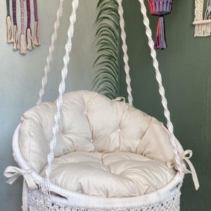 Macrame Swing Chair,Macrame swing,Macrame hammock,Hanging chair,Outdoor swing chair,Indoor hammock chair,Macrame hammock chair,Boho swing