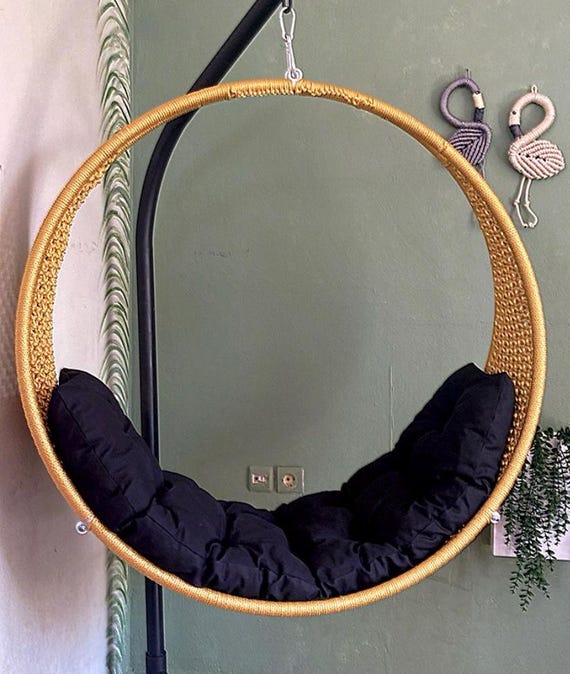 Handmade Macrame Swing, Swing Bed, indoor Hammock, indoor swing adult, Outdoor Hammock, Swing Set, Macrame Swing, indoor Swing Chair,