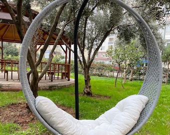Columpio de macramé hecho a mano, cama columpio, hamaca de interior, silla columpio de interior, columpio de interior para adultos, hamaca de exterior, juego de columpios