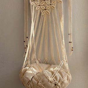 Macrame Cat Hammock Woven Boho Wall Hanging Pet Hammocks Dog Bed, Macrame Cat Swing Hanger Large Pet Furnitures Supplies Toys Cat Cave Gifts