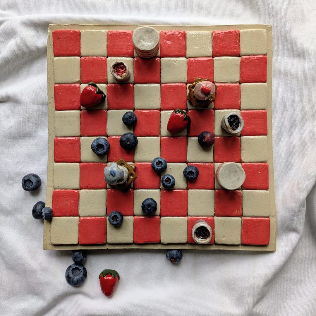 Handmade Ceramic Chess Set - Breakfast Club - Etsy