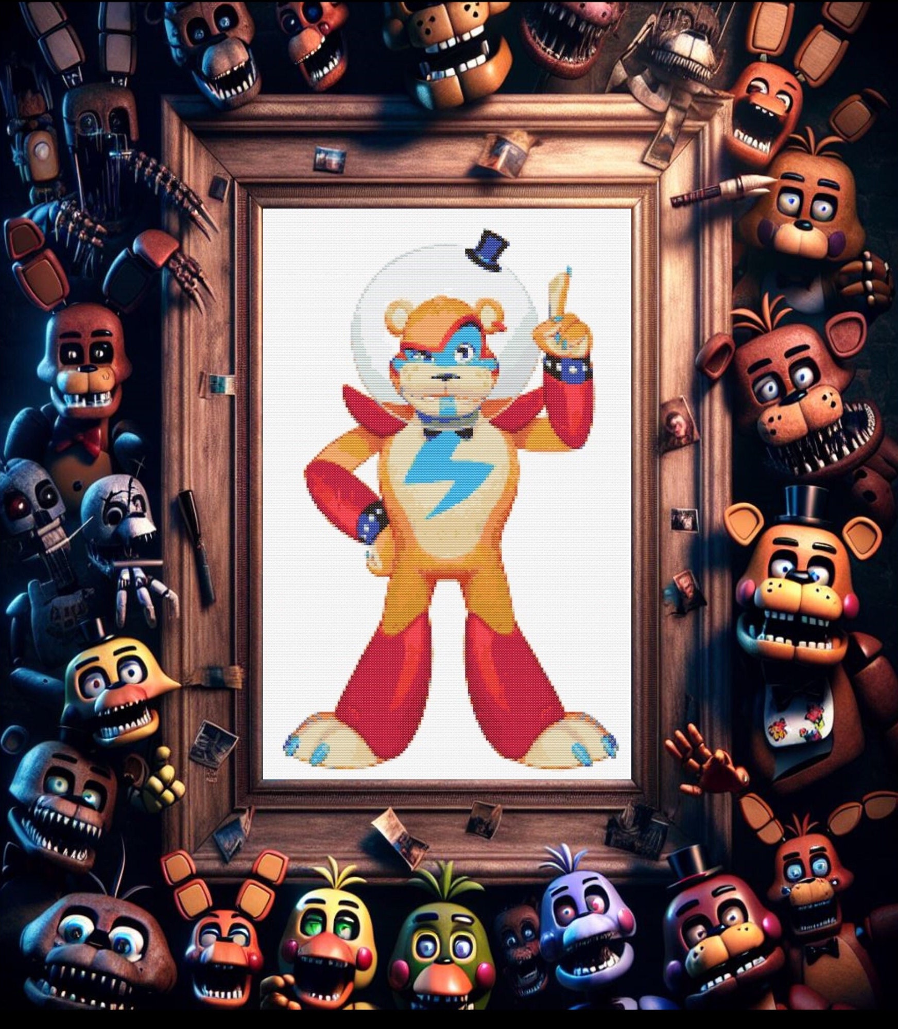 FNAF 1 Animatronics Cute Cross Stitch Pattern PDF Digital -  Finland