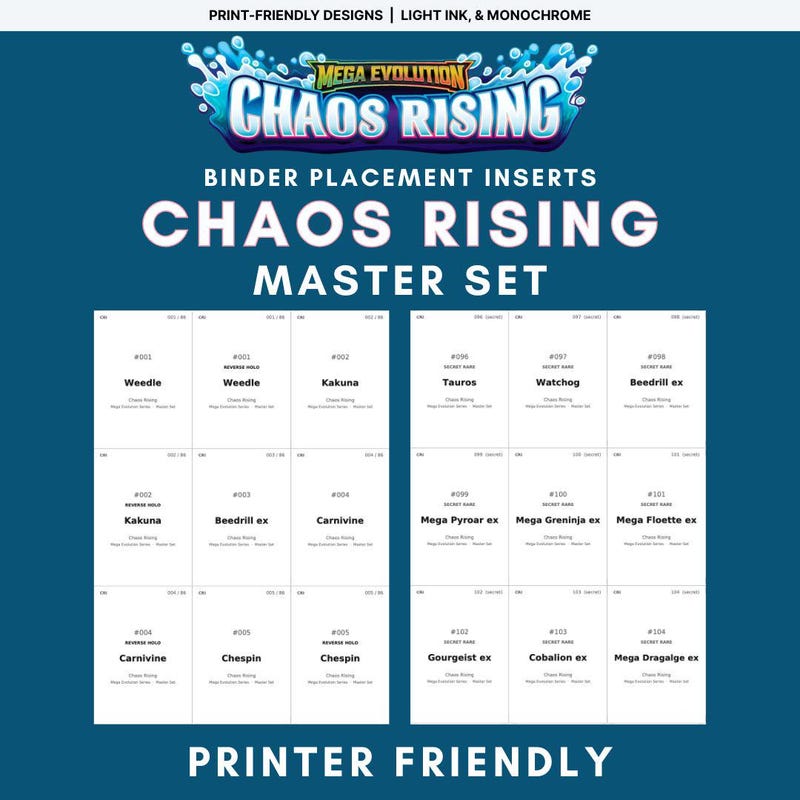 Chaos Rising Binder - Etsy