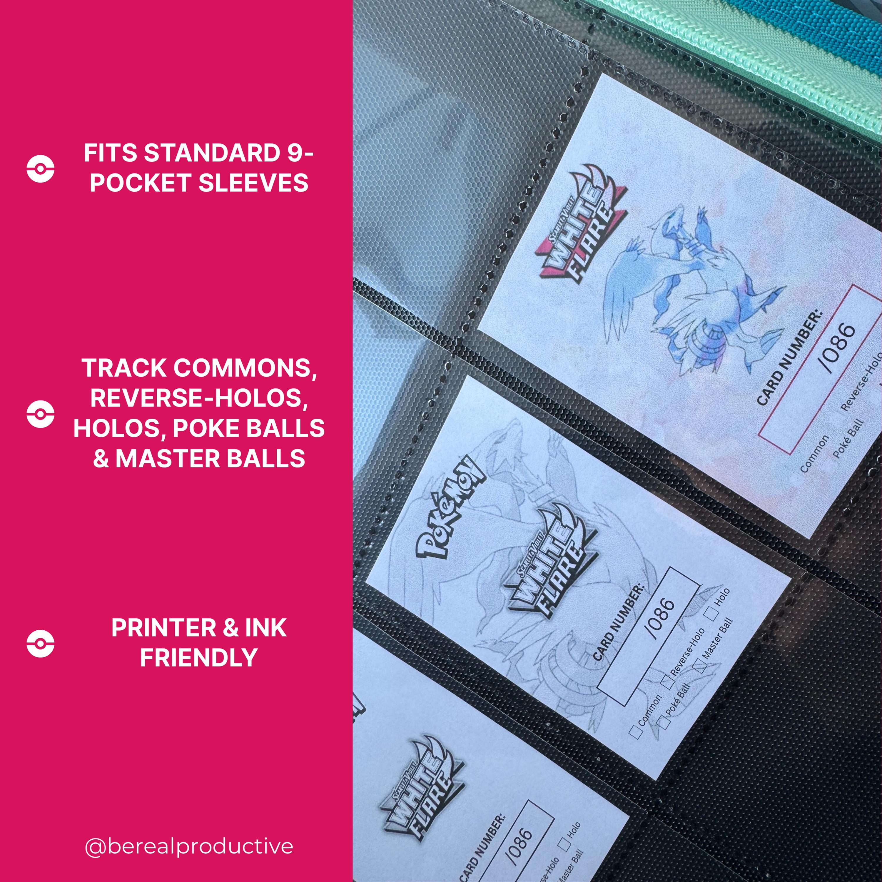 Pokemon TCG White Flare | Binder Inserts for Master Set (digital Download)  - Etsy