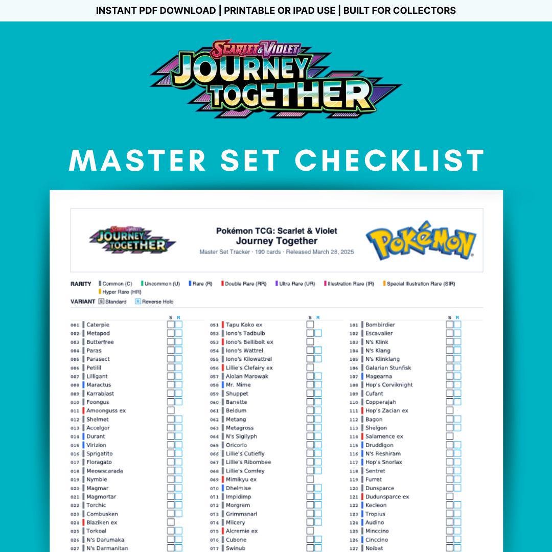 Journey Together Checklist - Etsy Journey Together Checklist - Etsy