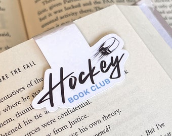 Hockey Book Club Magnetic Bookmark | Little Turkey Shoppe | hockey romance book, hockey lover, hockey fan, romance reader, bookstagram, smut