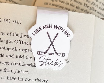 I Like Hockey Magnetic Bookmark | Little Turkey Shoppe | hockey romance, hockey lover, hockey fan, bookstagram, romance, smut bookmark