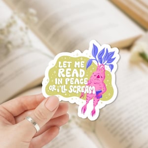 Read in Peace Vinyl Sticker | Little Turkey Shoppe | let me read, kindle sticker, bookish sticker, gift for readers, spring kindle sticker