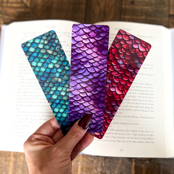 Dragon Tail Leather Bookmark - Set Of 2