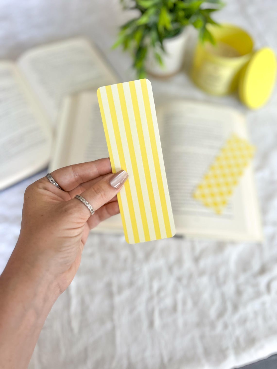 Butter Yellow Bookmark | Little Turkey Shoppe | Yellow Checker Bookmark ...