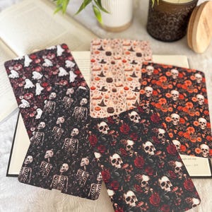 Dark Halloween Kindle Inserts | Little Turkey Shoppe | Gothic Floral Skeletons and Ghosts