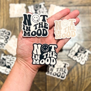 Vinyl Sticker | Not In The Mood, X Smiley, Retro Punk Aesthetic