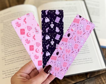 Witchy Bookmark Set, Purple/Pink | Little Turkey Shop | Cute Witch Bookmark Set, witchy aesthetic, witchy vibes, gift for tween girls