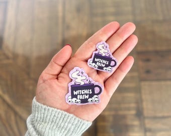 Witches Brew Vinyl Sticker | Little Turkey Shoppe | fall kindle sticker, witchy sticker, witchy vibes, spooky season sticker, fall coffee