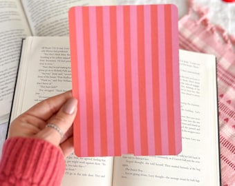 Red and Pink Stripe Kindle Insert | Little Turkey Shoppe | cute kindle insert, striped kindle insert, red and pink stripes, valentine's day