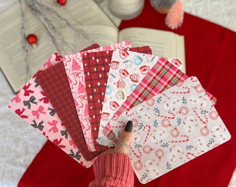 Red and Pink Christmas Kindle Inserts | Little Turkey Shoppe | Winter Kindle Insert, Christmas Trees, Hot Cocoa Mugs, Houndstooth, Plaid
