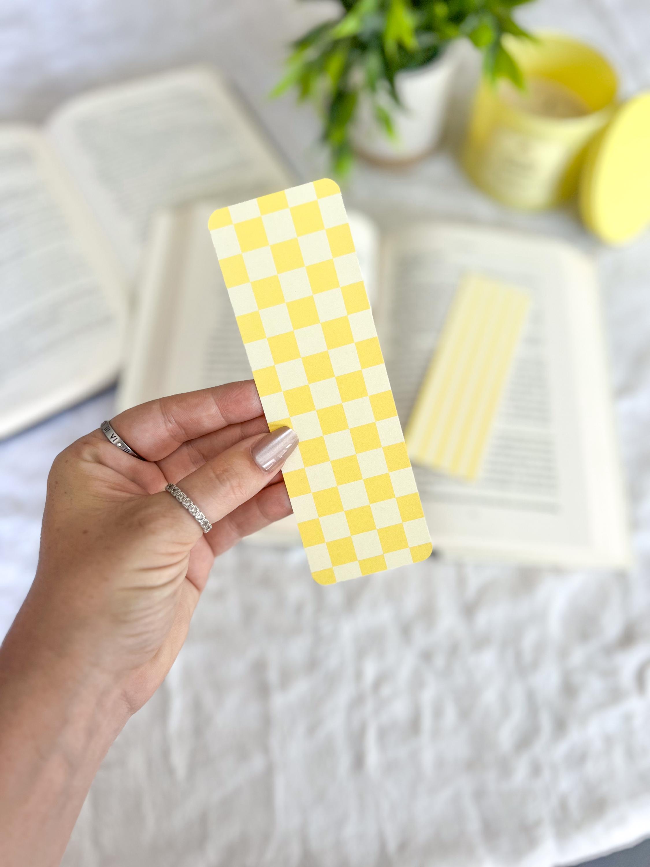 Butter Yellow Bookmark | Little Turkey Shoppe | Yellow Checker Bookmark ...
