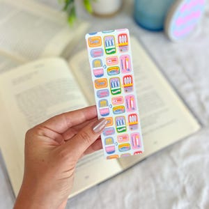 Sardine Bookmark | Little Turkey Shoppe | cute summer bookmark, sardine art, blue bookmark, coastal summer, Mediterranean