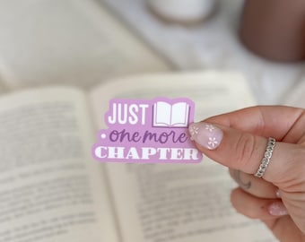 Just One More Chapter Vinyl Sticker | Little Turkey Shoppe | Lavender Bookish Kindle Sticker