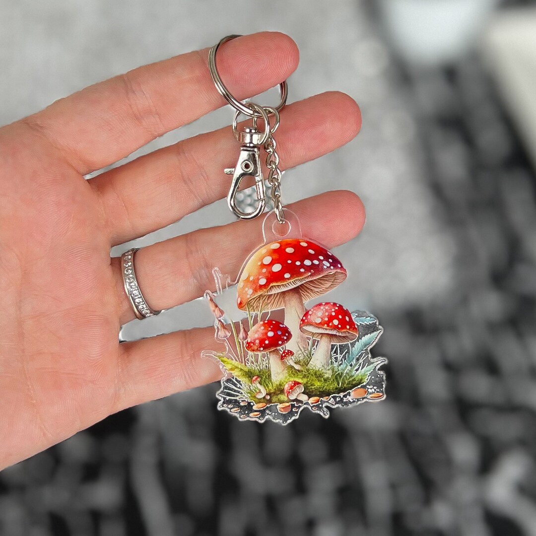 Mushroom Keychan Mushroom Gfts For Her / Hm Fung Keychan Forest