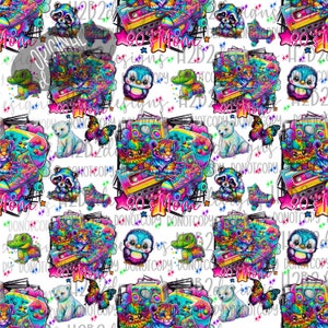 90s Mom SEAMLESS pattern 12x12 Diseño digital Diseño de sublimación PNG transparente
